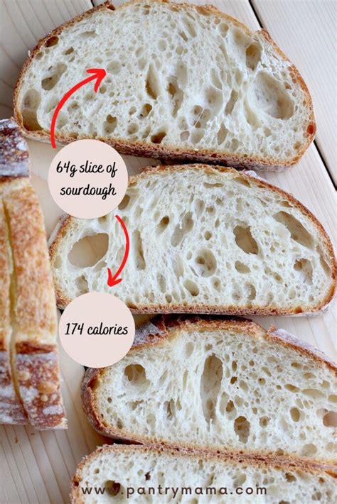 sourdough bread calories slice|calories in sourdough starter.